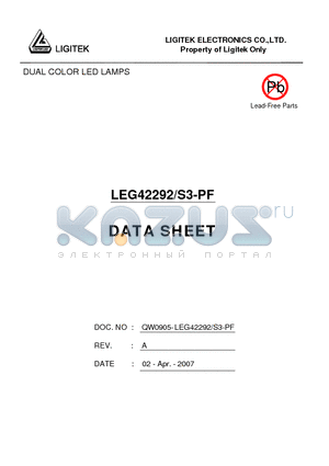 LEG42292-S3-PF datasheet - DUAL COLOR LED LAMPS