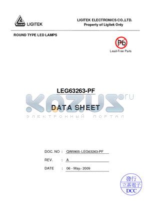 LEG63263-PF datasheet - ROUND TYPE LED LAMPS