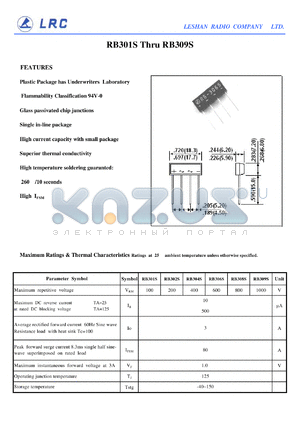 RB309S datasheet - RB301S Thru RB309S