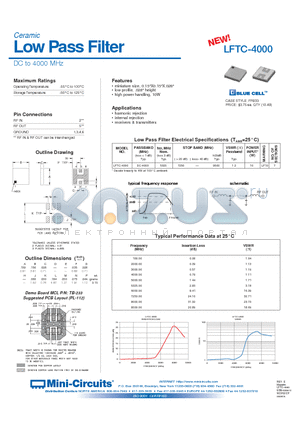 LFTC-4000 datasheet - Low Pass Filter