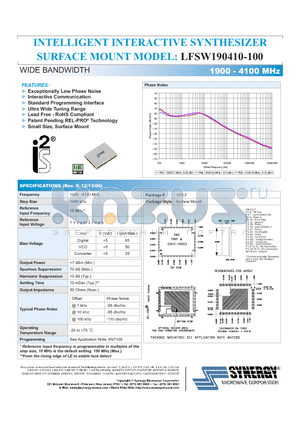 LFSW190410-100 datasheet - INTELLIGENT INTERACTIVE SYNTHESIZER