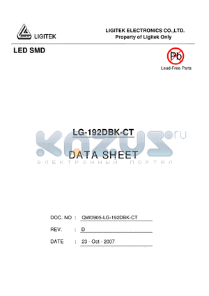 LG-192DBK-CT datasheet - LED SMD