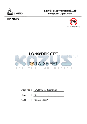 LG-192DBK-CT-T datasheet - LED SMD