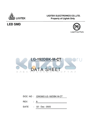 LG-192DBK-M-CT datasheet - LED SMD