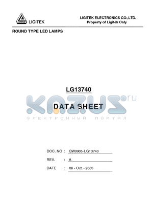 LG13740 datasheet - ROUND TYPE LED LAMPS