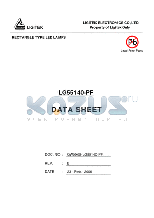 LG55140-PF datasheet - RECTANGLE TYPE LED LAMPS