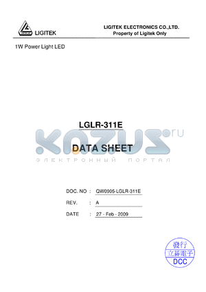 LGLR-311E datasheet - 1W Power Light LED