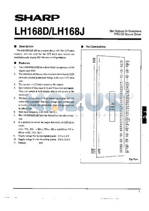 LH168D datasheet - 384 Outputs 64 Gradations TFT-LCD Source Driver