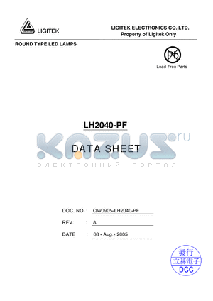 LH2040-PF datasheet - ROUND TYPE LED LAMPS
