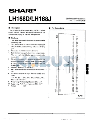 LH168J datasheet - 384 Outputs 64 Gradations TFT-LCD Source Driver