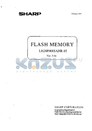 LH28F008SAHR datasheet - 8 MBIT(1 MBIT x 8)FLASH MEMORY
