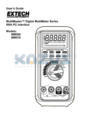MM560 datasheet - MultiMaster Digital MultiMeter Series With PC Interface