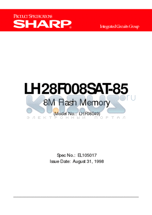 LH28F008SAT-85 datasheet - 8M Flash Memory