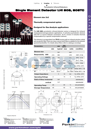 LHI808 datasheet - Single Element Detector