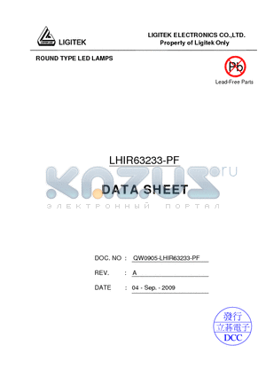 LHIR63233-PF datasheet - ROUND TYPE LED LAMPS