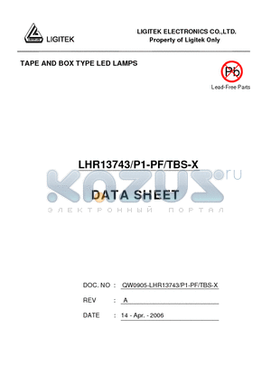 LHR13743-P1-PF-TBS-X datasheet - TAPE AND BOX TYPE LED LAMPS