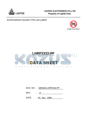 LHRF3332-PF datasheet - SUPER BRIGHT ROUND TYPE LED LAMPS