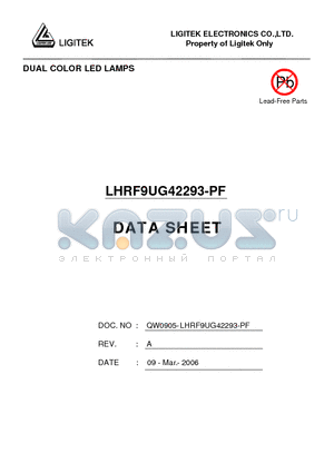 LHRF9UG42293-PF datasheet - DUAL COLOR LED LAMPS