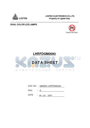 LHRFDGM2093 datasheet - DUAL COLOR LED LAMPS