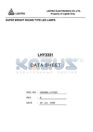 LHY3331 datasheet - SUPER BRIGHT ROUND TYPE LED LAMPS