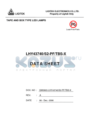 LHY43740-S2-PF-TBS-X datasheet - TAPE AND BOX TYPE LED LAMPS