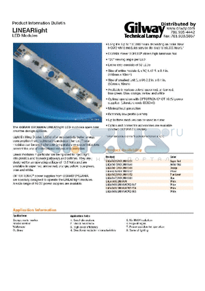 LINEAR470OSLM01AB datasheet - Product Information Bulletin LINEARlight LED Modules