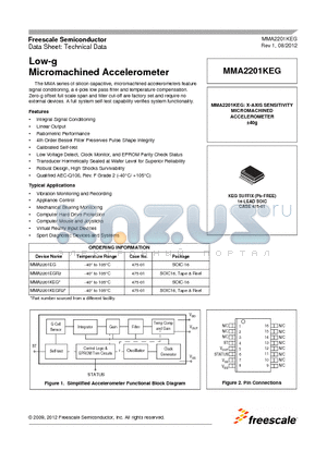 MMA2201EG datasheet - Low-g Micromachined Accelerometer