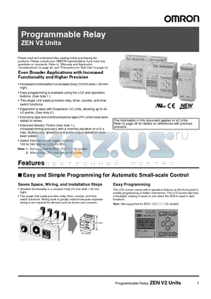 ZEN-KIT01-EV4 datasheet - Programmable Relay