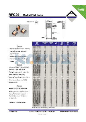 RFC20-250K-RC datasheet - Radial Flat Coils