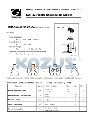 MMBD4148CA datasheet - SWITCHING DIODE