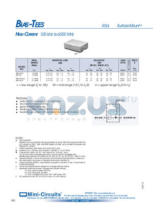 ZFBT-6G datasheet - 50W Surface Mount