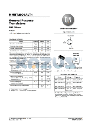 MMBT2907ALT3 datasheet - General Purpose Transistors