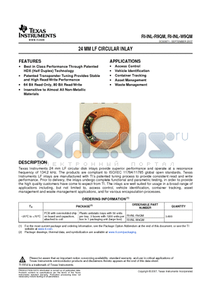 RI-INL-W9QM datasheet - 24 MM LF CIRCULAR INLAY