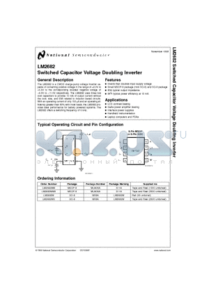 LM2682MX datasheet - Switched Capacitor Voltage Doubling Inverter