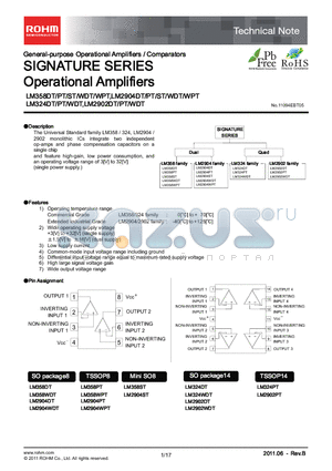 LM2902PT datasheet - SIGNATURE SERIES Operational Amplifiers