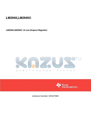 LM2940-N datasheet - LM2940/LM2940C 1A Low Dropout Regulator