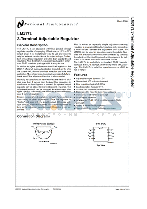 LM317L datasheet - 3-Terminal Adjustable Regulator