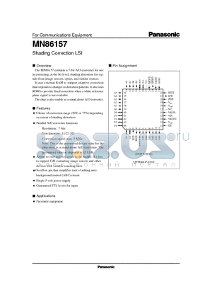 MN86157 datasheet - Shading Correction LSI