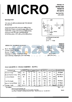 MOB37DR datasheet - 3mm FLAT TOP LED LAMPS