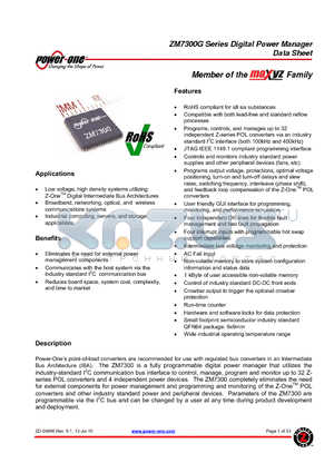 ZM7304G-65505-B1 datasheet - Digital Power Manager