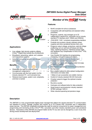 ZM7304G-65506Y-B2 datasheet - Digital Power Manager