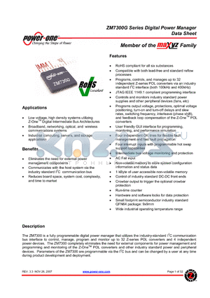 ZM7304G-65507Y-B2 datasheet - Digital Power Manager