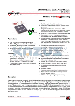 ZM7308G-65506-B1 datasheet - Digital Power Manager