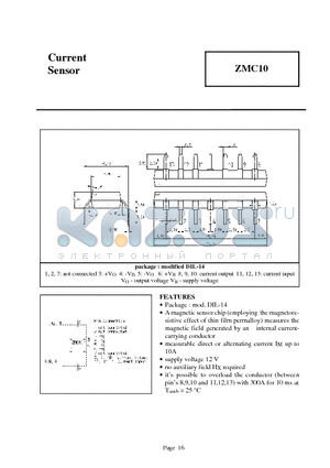 ZMC10 datasheet - Current Sensor