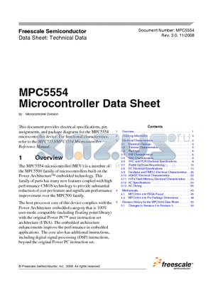 MPC5554MZP80 datasheet - Microcontroller