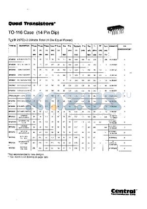 MPQ6700 datasheet - QUAD TRANSISTORS