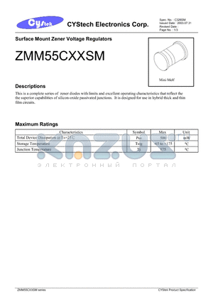 ZMM55C24 datasheet - Surface Mount Zener Voltage Regulators