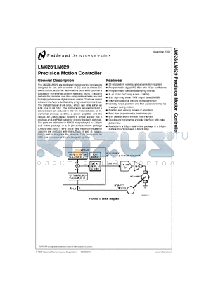 LM628N-6 datasheet - Precision Motion Controller