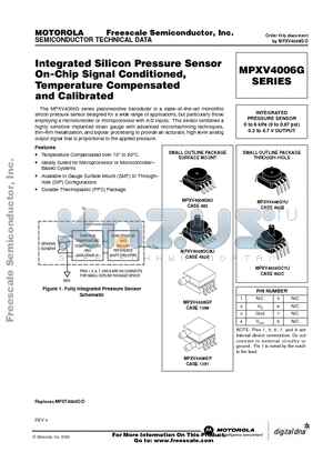 MPXV4006GC6U datasheet - INTEGRATED PRESSURE SENSOR