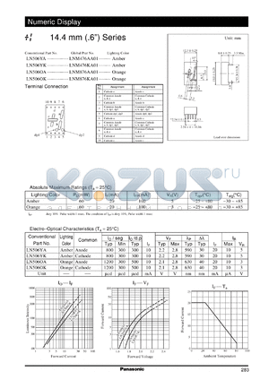 LN506OA datasheet - Numeric Display